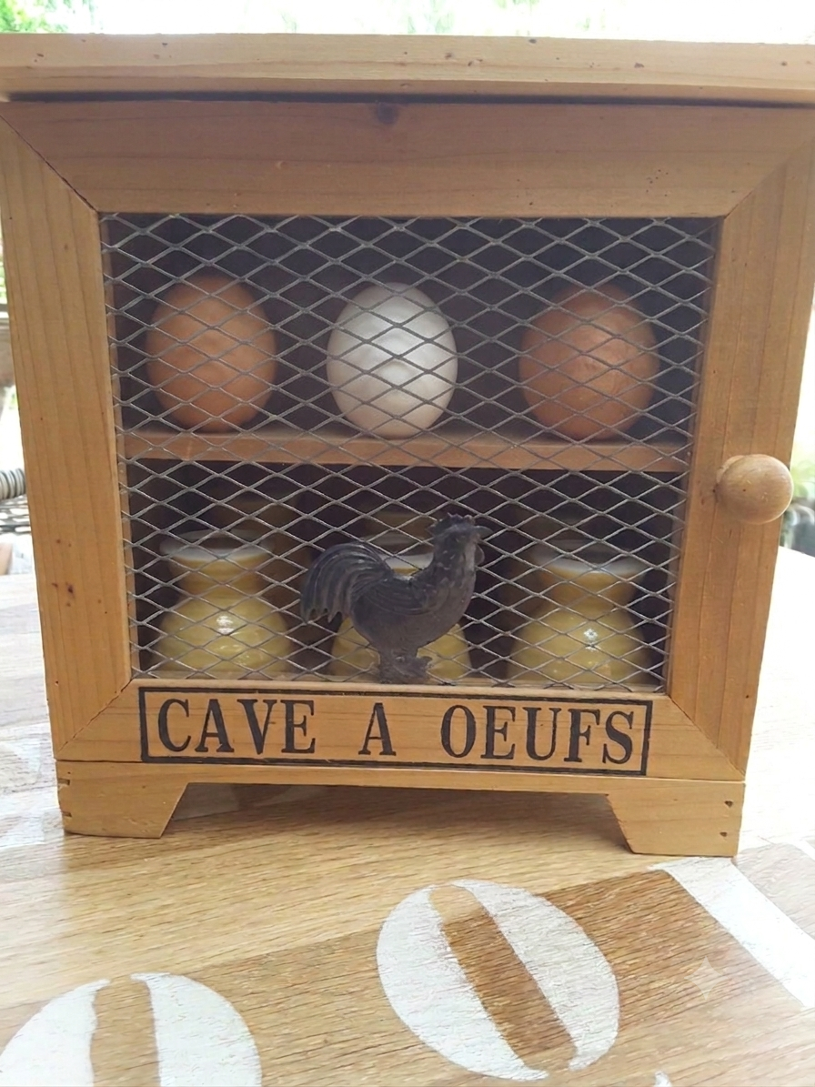 Armoire à Œufs en Bois Style Campagne – "Cave à Œufs"